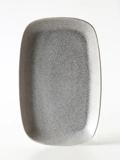 Bandeja Gres Porcelana Gris 35 cm