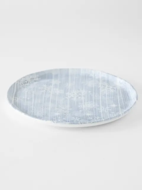 Set x6 Plato Playo Bio Celebraciones Stoneware Copos de Nieve