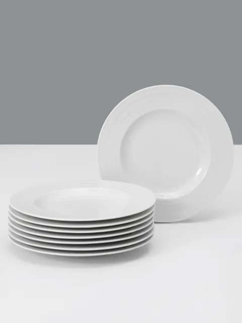 Set x12 Plato Postre Vibrare Tramontina Blanco 21 cm