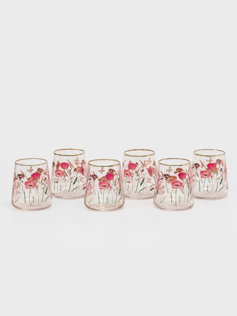 Set x6 Vaso Floral Rosado 420 ml