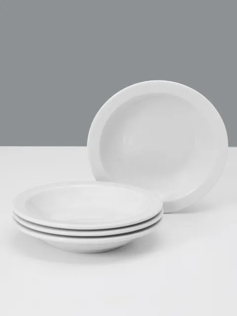 Set x6 Plato Hondo Paola Tramontina Porcelana Blanco 22 cm