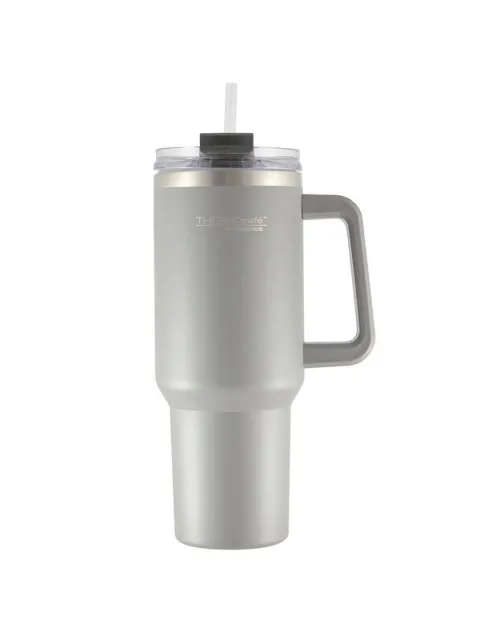 Vaso con Manija y Sorbete ThermoC Gris 1200 ml
