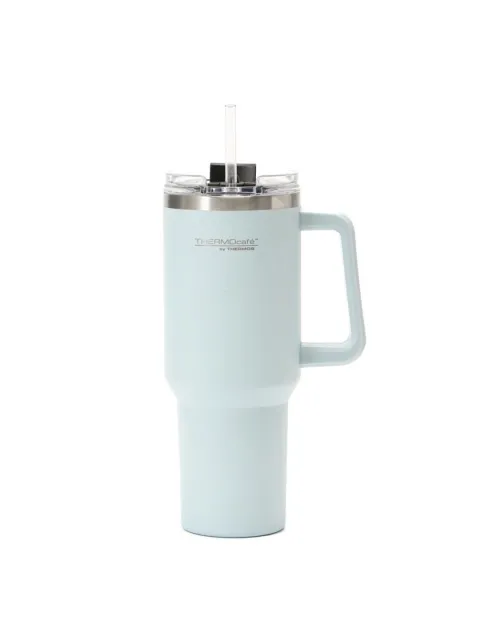 Vaso con Manija y Sorbete ThermoC Celeste 1200 ml