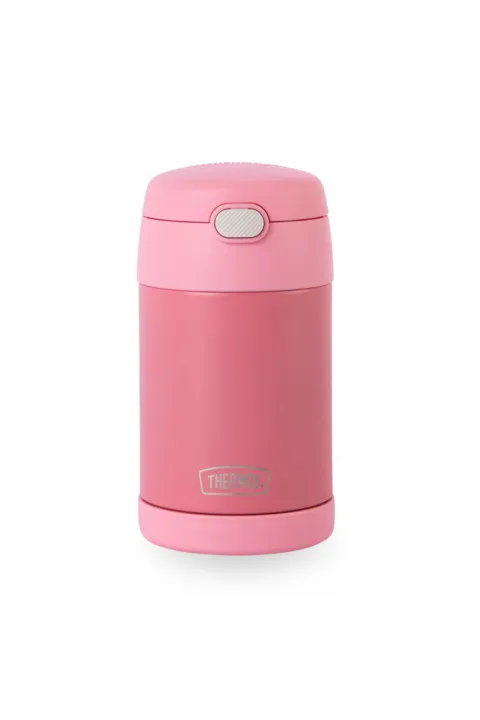Contenedor de Comida con Cuchara Plegable Funtainer Thermos Rosa 470 ml