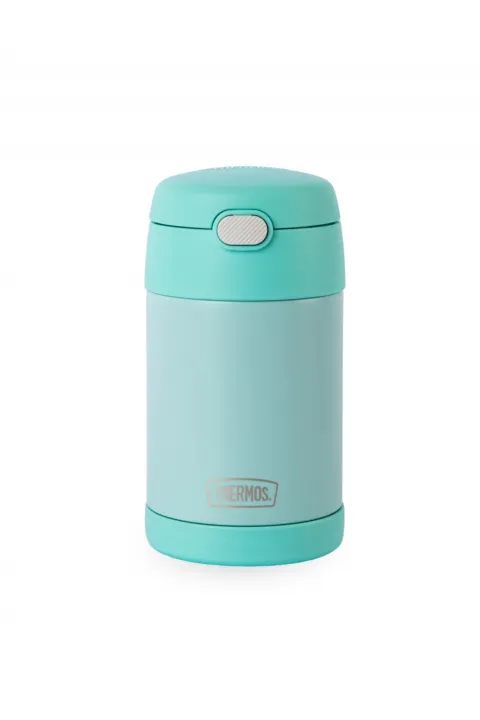 Contenedor de Comida con Cuchara Plegable Funtainer Thermos Verde 470 ml
