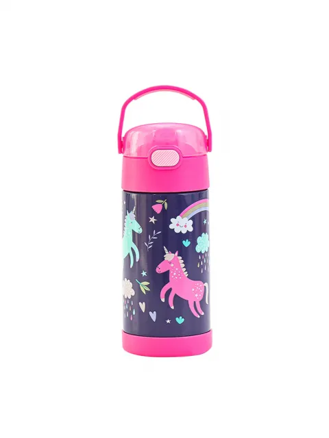 Botella Térmica con Sorbete Funtainer F401 Thermos Unicornio Rosa 355 ml