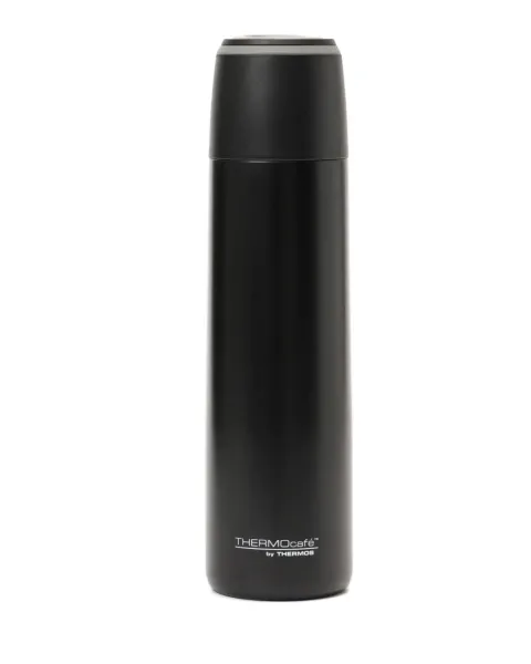 Termo a Rosca con Vertedor y Taza ThermoC Negro 1000 ml