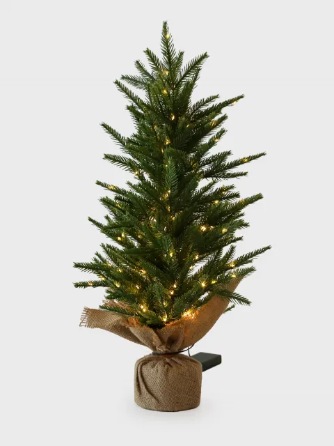 Arbol de navidad 60 cm con luces 195 tips