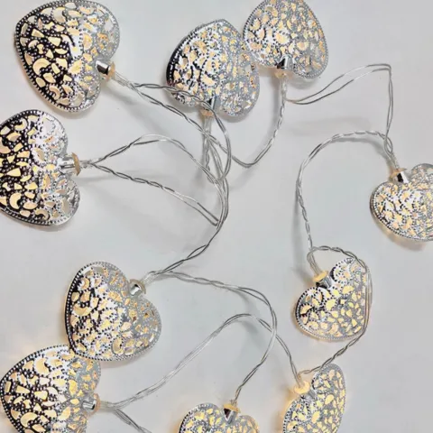 Guirnalda 10 Luces Corazones