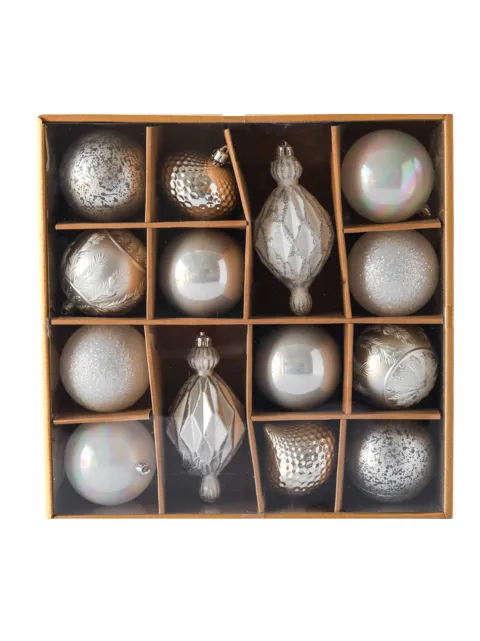 Set de esferas y adornos x14 Silver