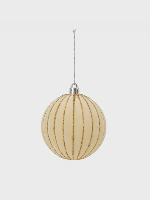 Esfera aterciopelada beige 7.5 cm Forest