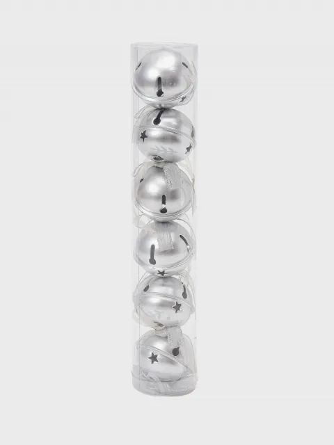 Esfera cascabel x6 5cm Silver