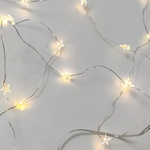 Guirnalda 20 Luces Estrellas Blancas
