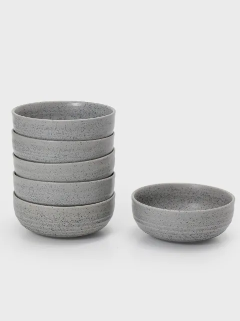 Set x6 Bowl Fushion Porcelana 15 cm Gris