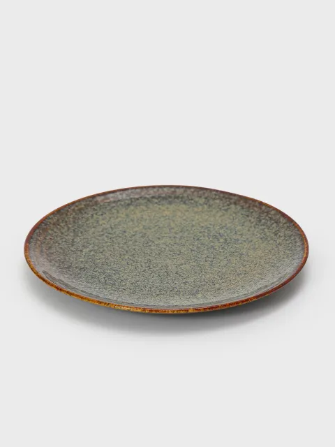 Set x6 Plato Postre Antique Porcelana Verde 23 cm