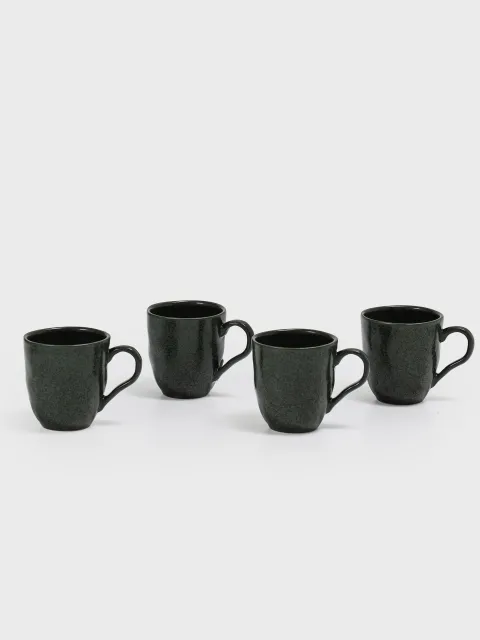 Set x4 Taza Orgánico Geo stoneware Arauco 273ml