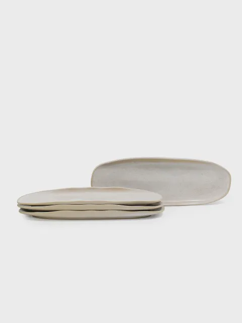 Bandeja Ovalada Orgánico Avant Garde Stoneware Breeze 36 x 13 cm