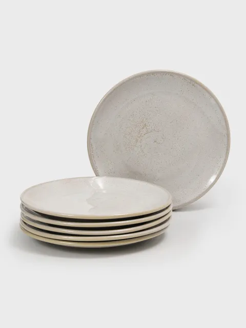 Set x6 Plato Coup Orgánico Avant Garde Stoneware Latte 26,5 cm