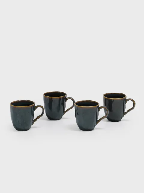 Set x4 Taza Orgánico Avant Garde Stoneware Oceano 273 ml