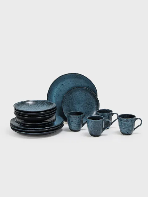 Juego de Vajilla 16 Pzas Bio Geo stoneware Petroleum