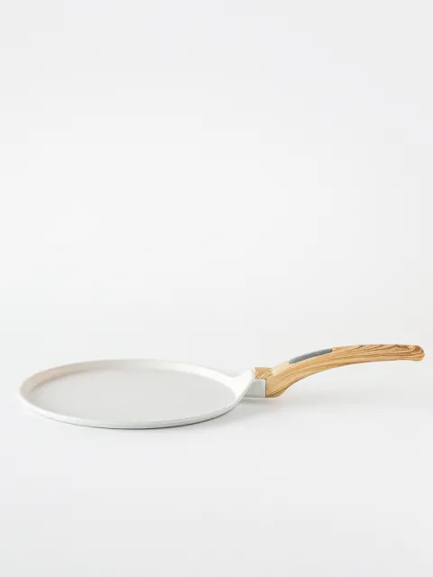 Sartén Crepera Feuer Essential Granite con Mango de Madera Beige 25 cm