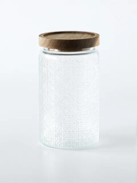 Frasco Tramado Círculos Acacia con Tapa 1000 ml