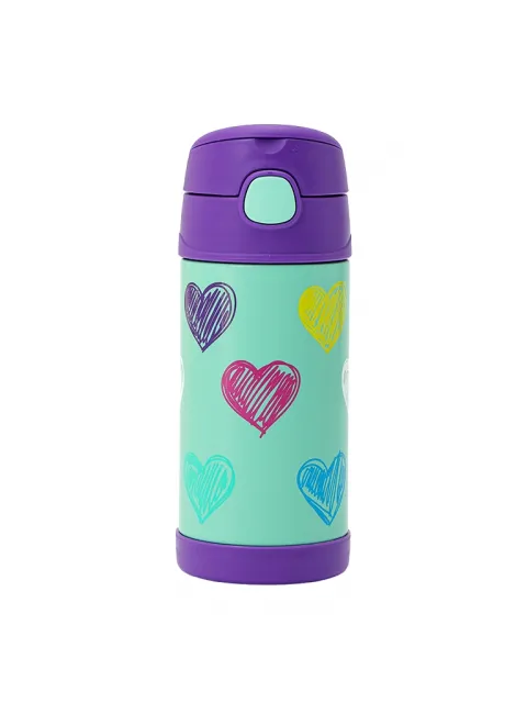 Botella Térmica con Sorbete Funtainer Thermos Corazones 355 ml