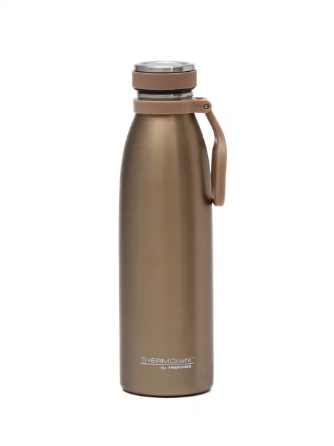 Botella Térmica con Tapa a Rosca y Manija ThermoC Dorada 500 ml