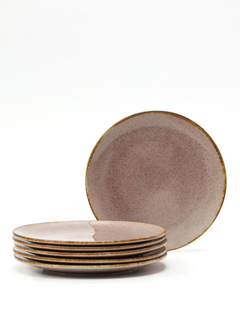 Set x6 Plato Playo Galaxy Porcelana Marrón 27,5 cm