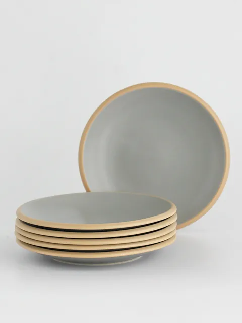 Set x6 Plato Postre Hampshire Porcelana Grey
